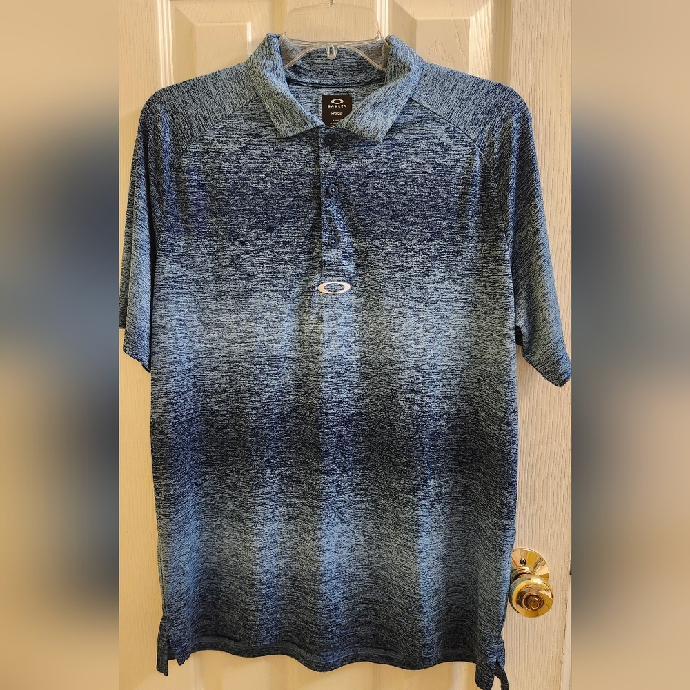 Oakley Hydrolix Men's Navy and Gray Gradient Polo Shirt